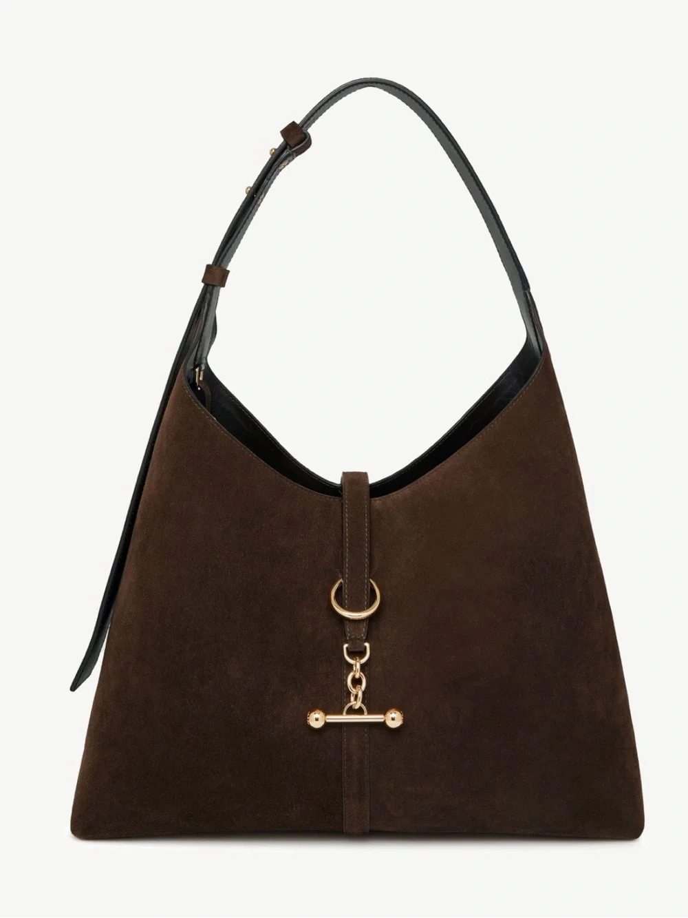 Strathberry Kite Maxi Suede Hobo Bag Chocolate Suede - Picture 1 of 5